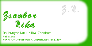 zsombor mika business card